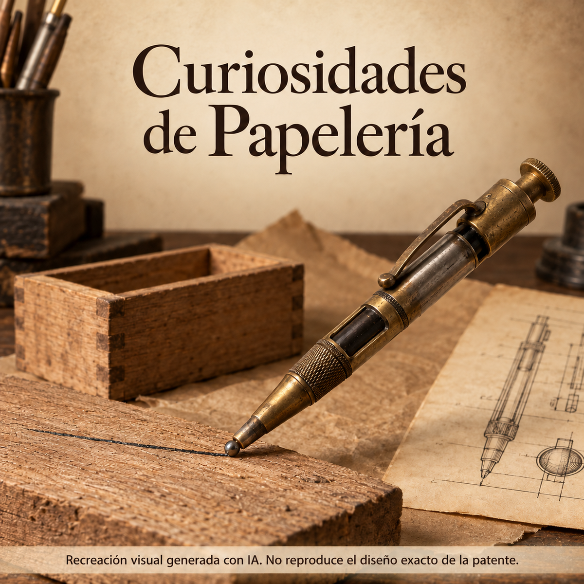 El antepasado del bolígrafo nació para escribir sobre madera