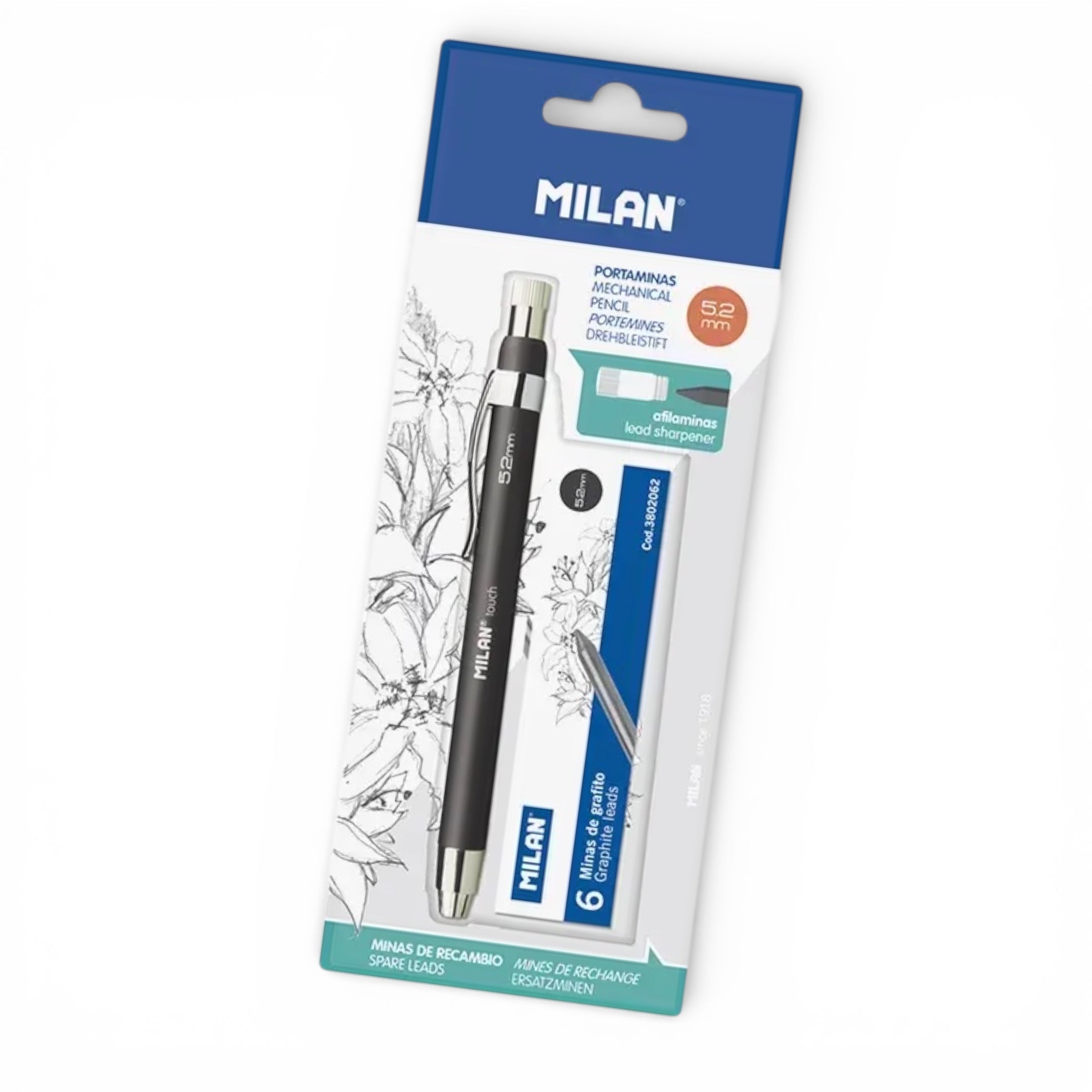 Portaminas Touch + 6 minas. Milan - Black Sheep Handmade