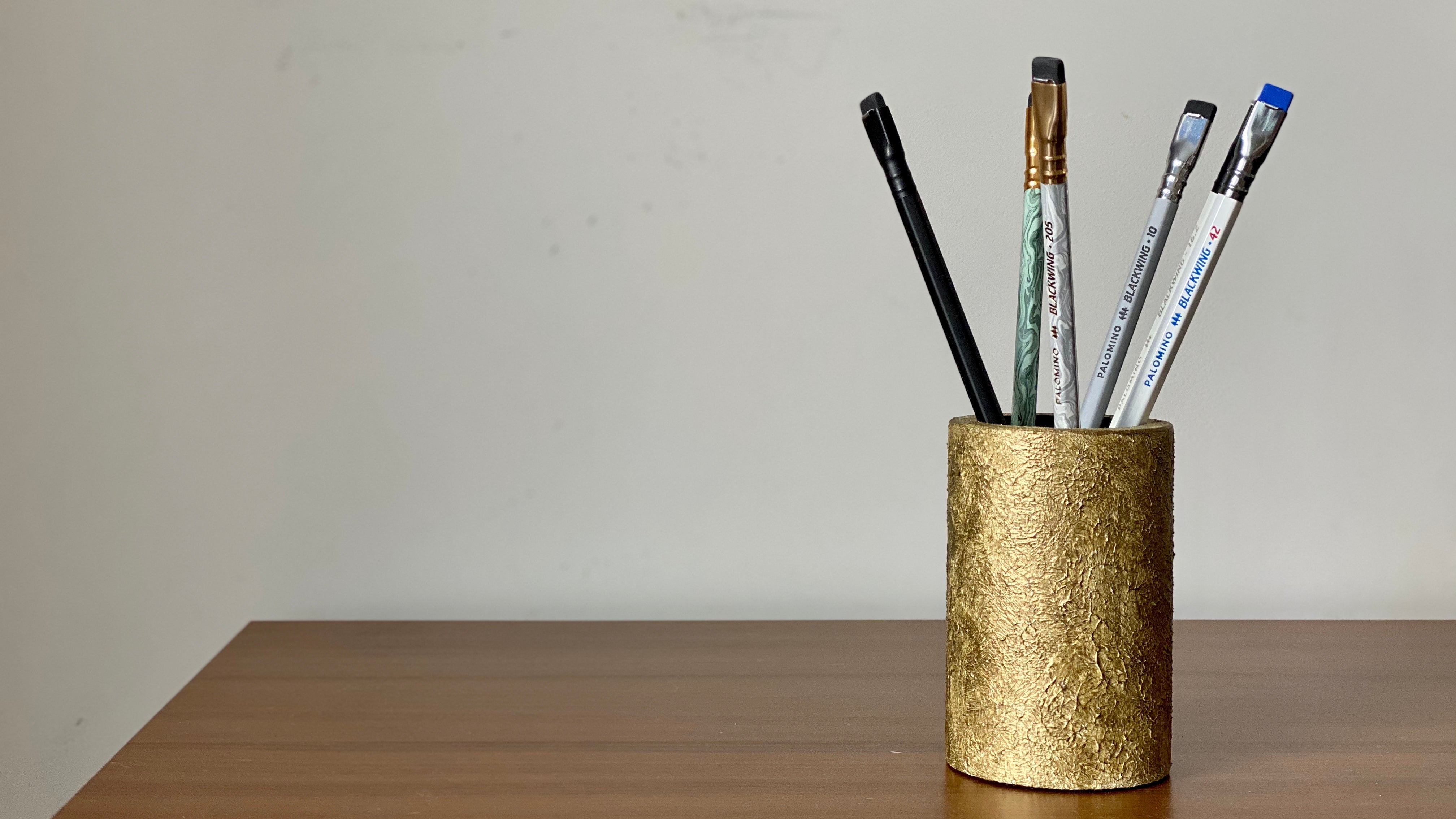 Pencil holder. Antique Metal Collection. Black Sheep Handmade