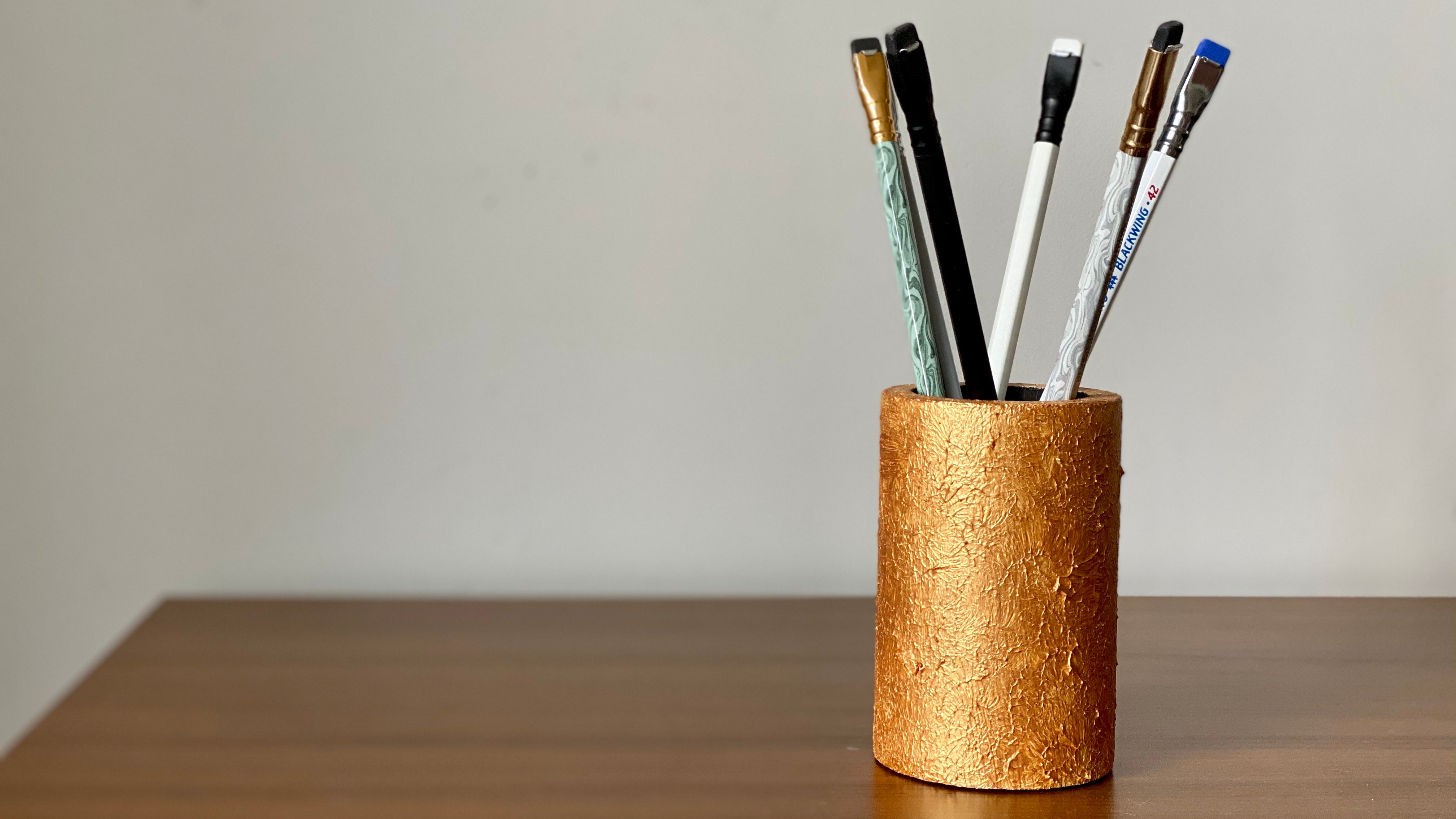 Pencil holder. Antique Metal Collection. Black Sheep Handmade