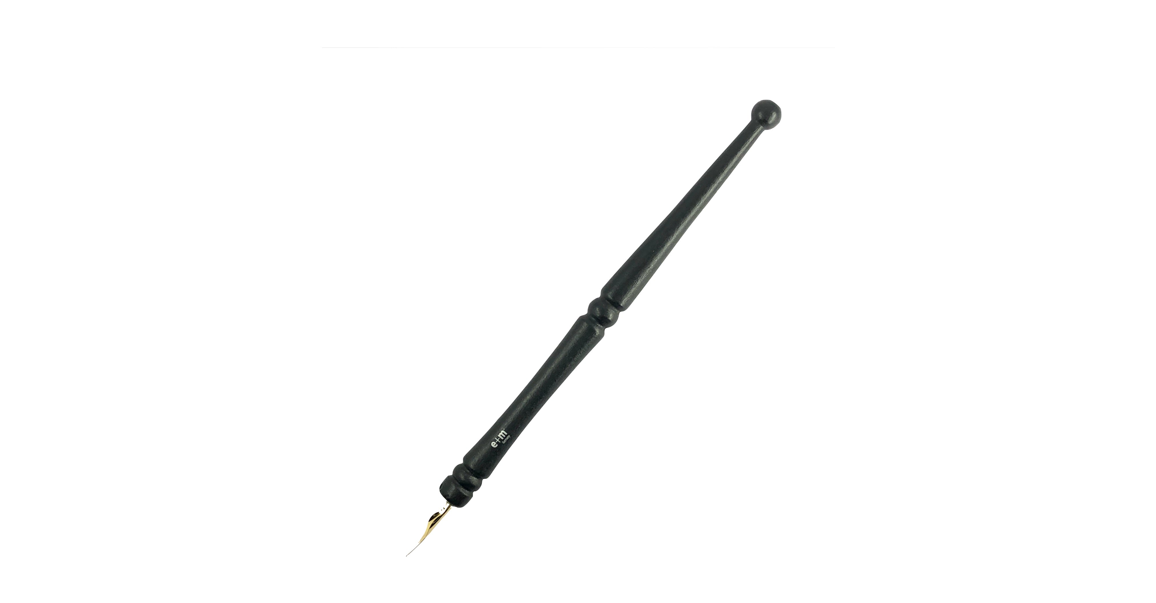 Porta Plumillas + Plumilla. Estilo Antiguo. Negro. e+m