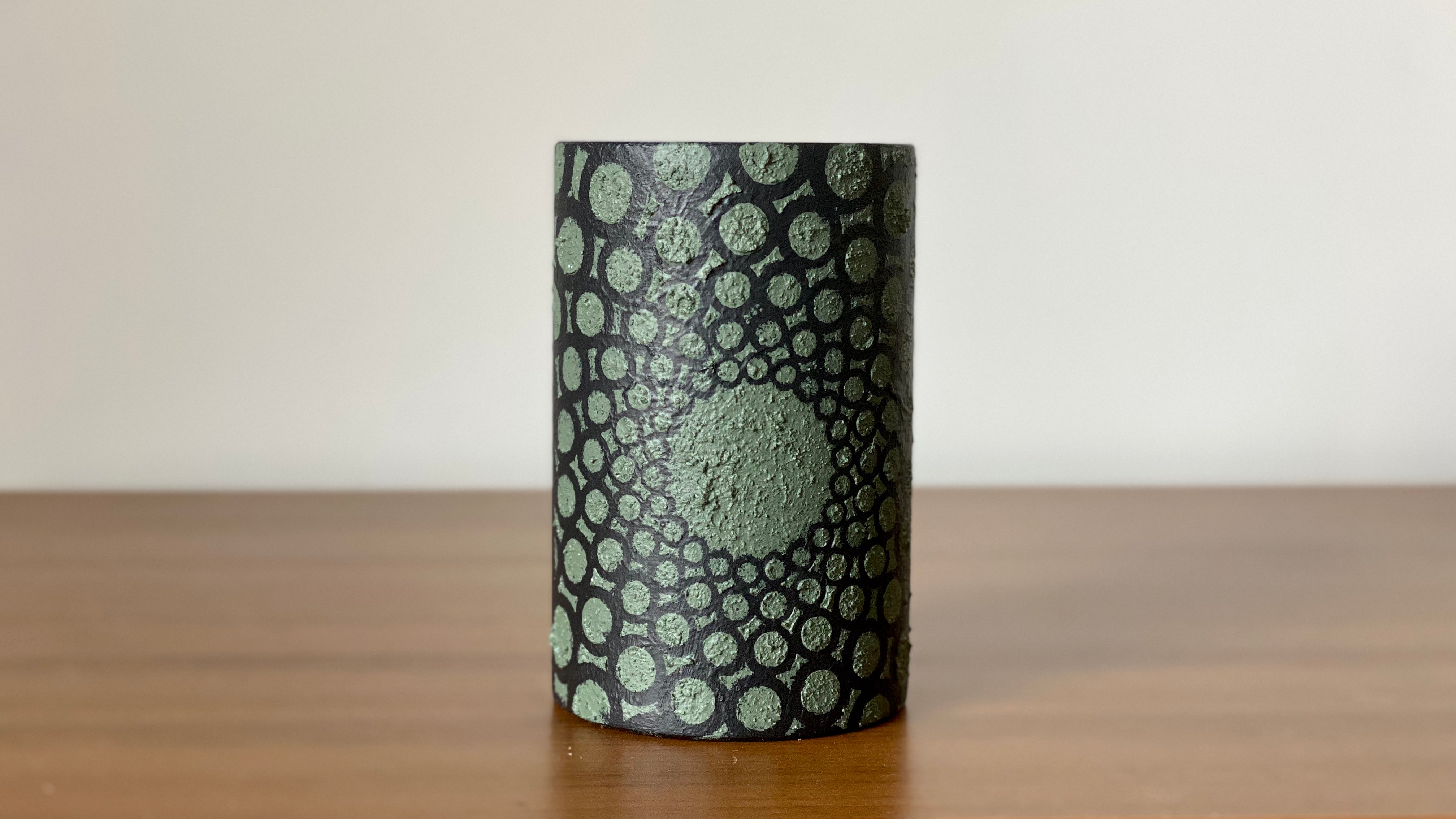 Pencil holder. Circles Collection. Black Sheep Handmade