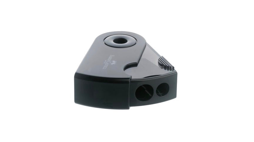 Sacapuntas doble con funda protectora y depósito. Negro. Faber-Castell - Black Sheep Handmade