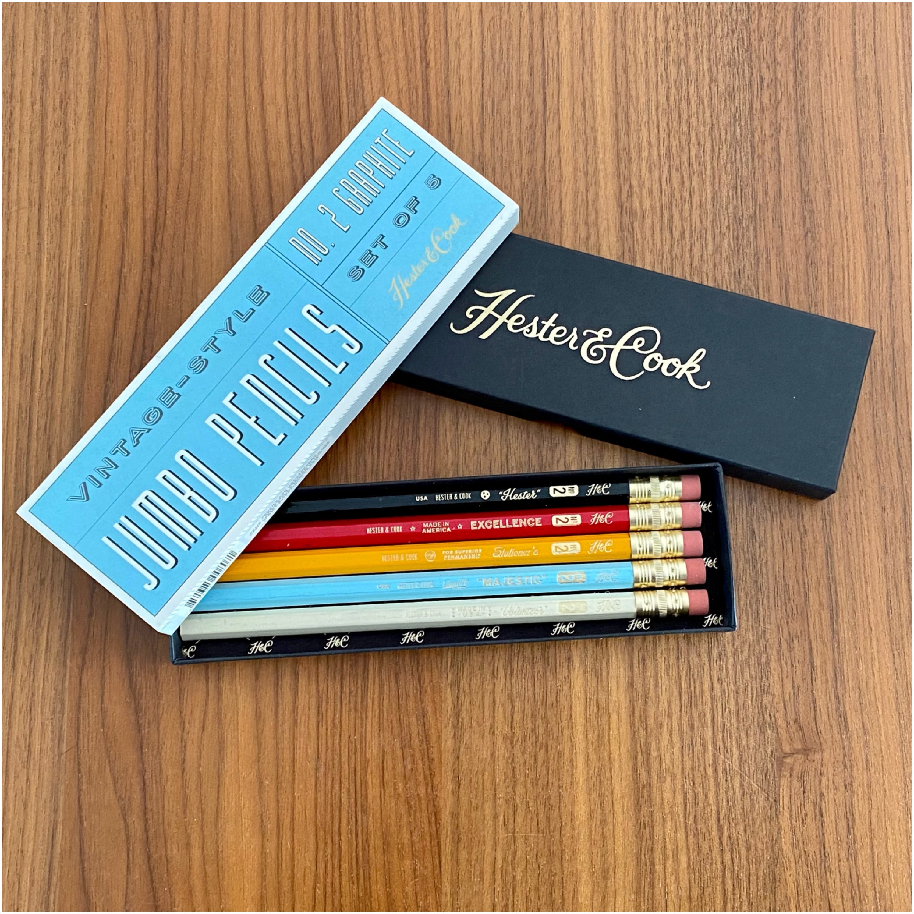 Set Lápices Jumbo Vintage. Hester & Cook