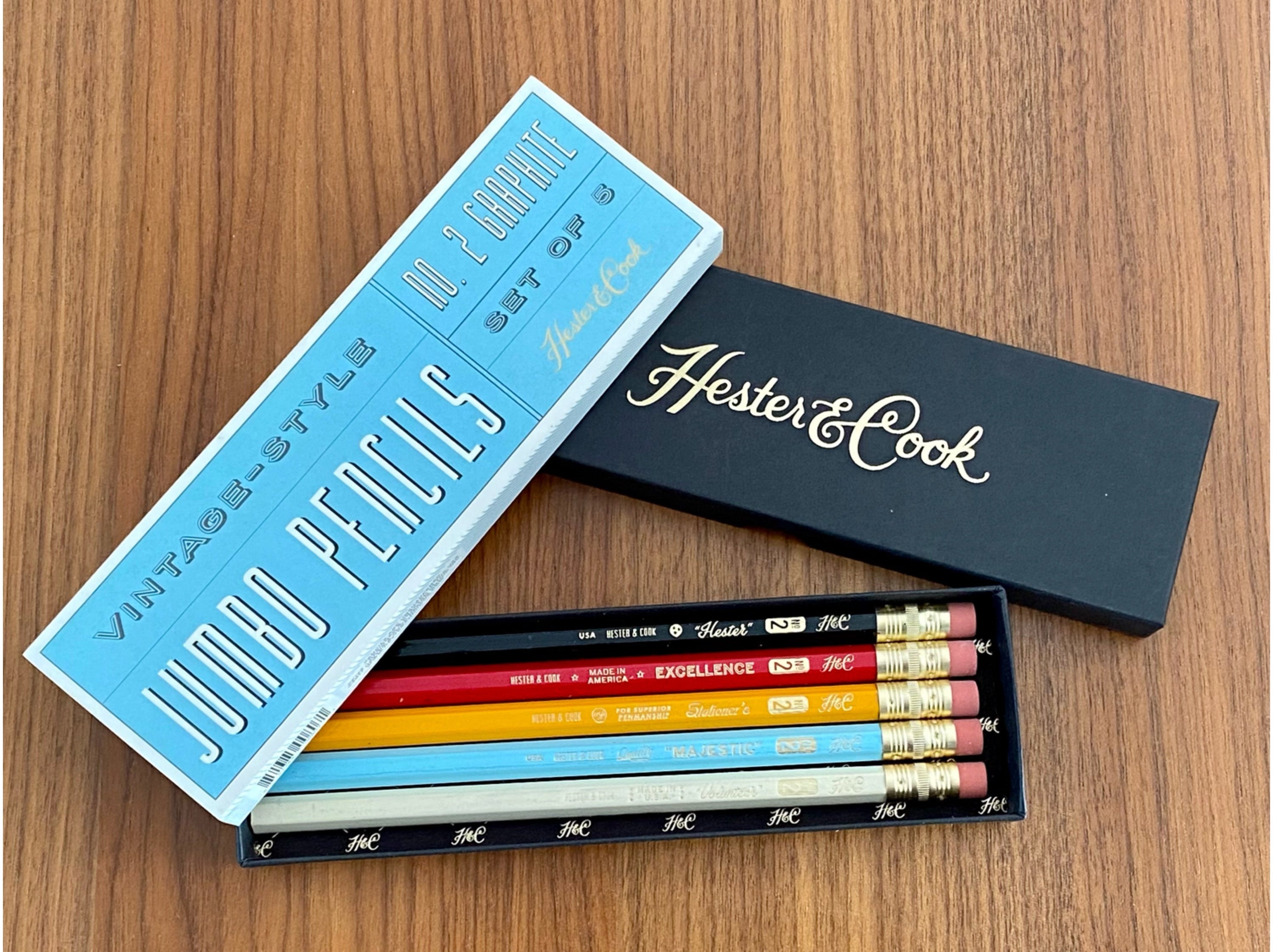 Set Lápices Jumbo Vintage. Hester & Cook - Black Sheep Handmade