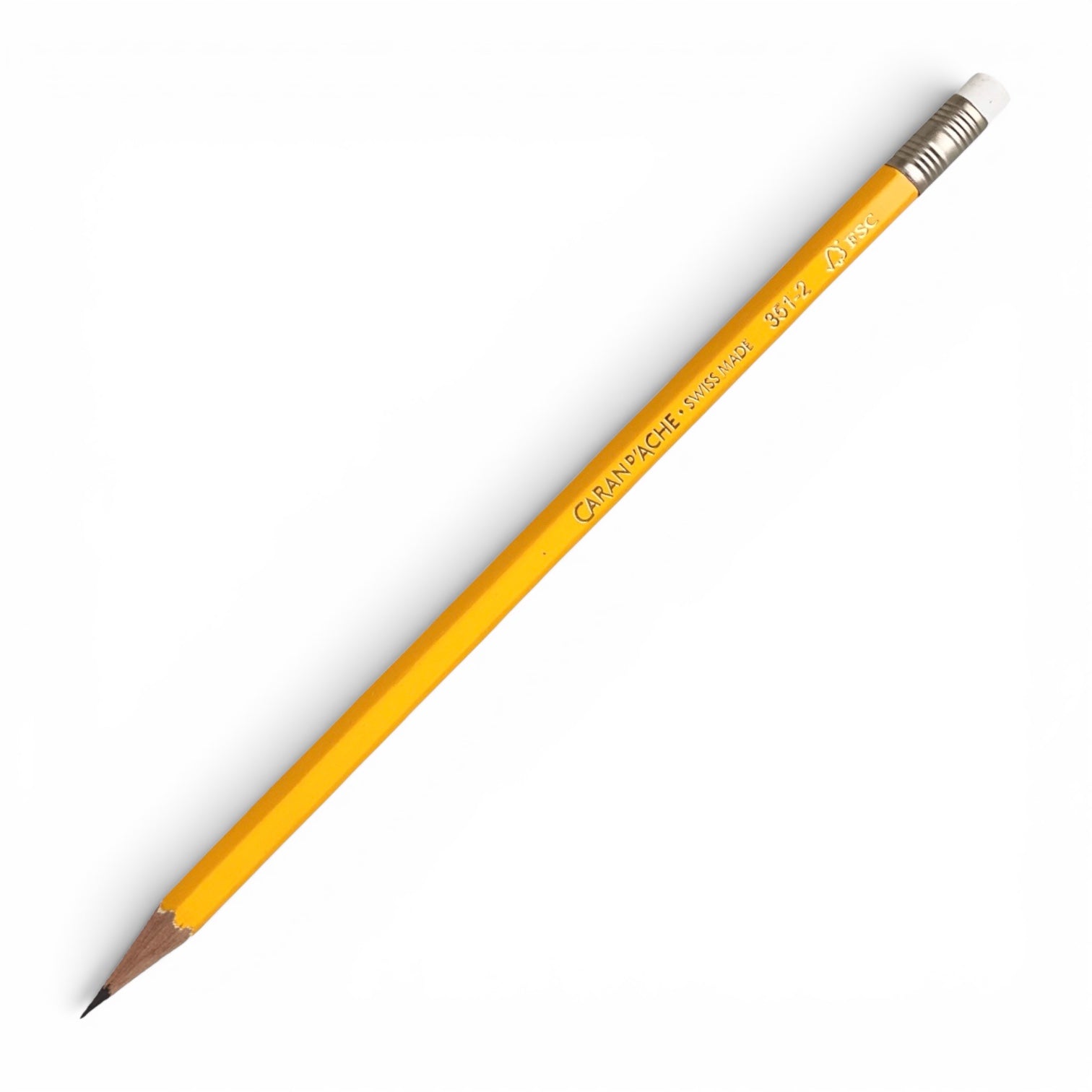 Lápiz Amarillo 351-2 HB. Caran D’Ache - Black Sheep Handmade
