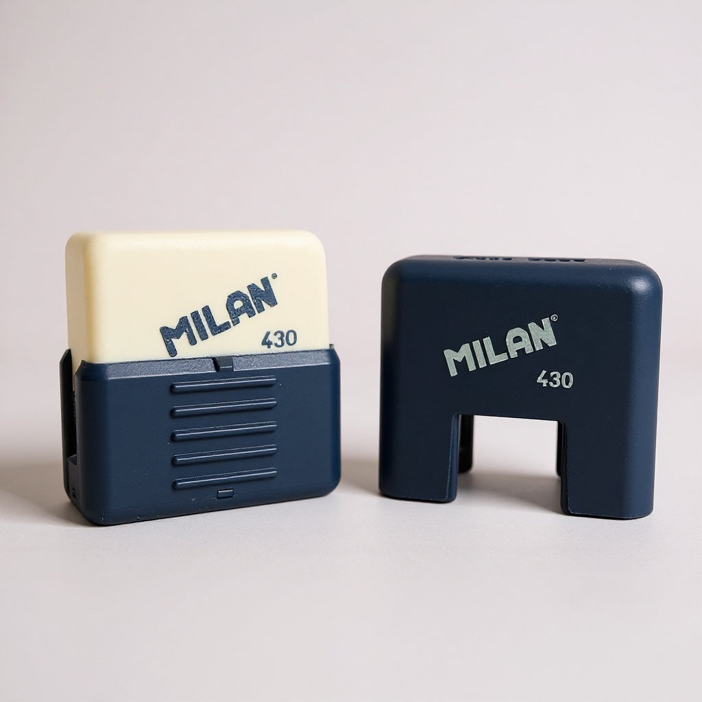 Goma de borrar 430 con funda rígida. Milan