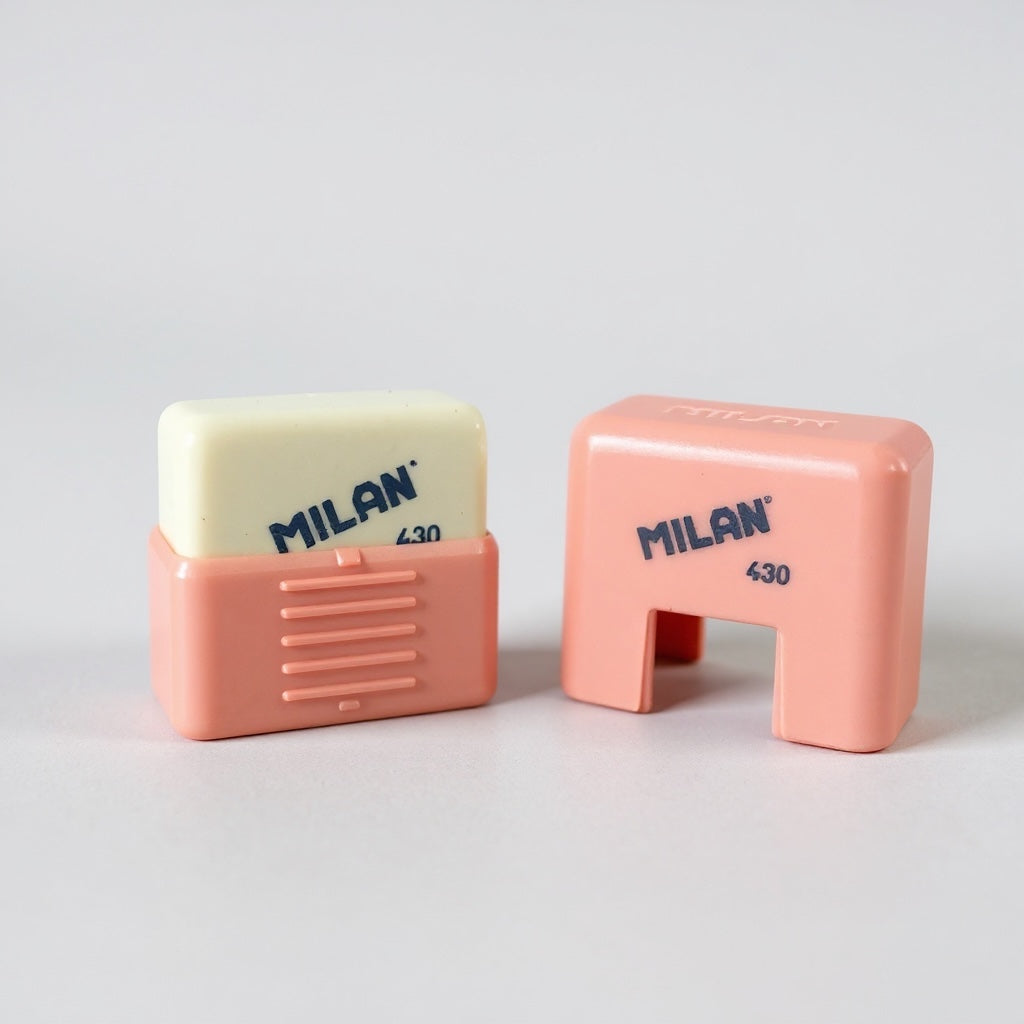Goma de borrar 430 con funda rígida. Milan