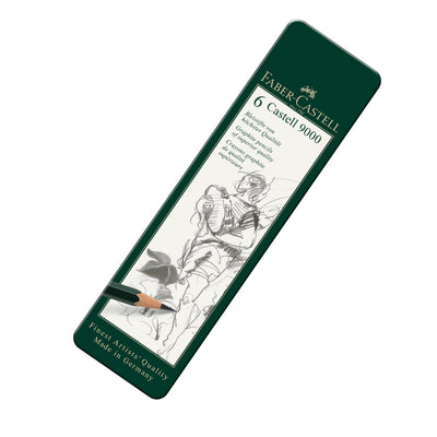 Estuche 6 ecolápices de grafito Castell 9000. Faber-Castell - Black Sheep Handmade
