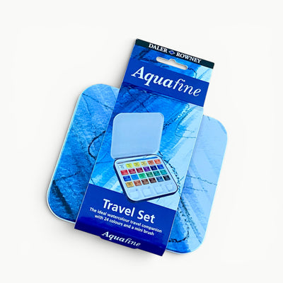Set de Viaje Aquafine 24 Acuarelas + Pincel. Todo lo que necesitas para pintar donde te inspire el momento. - Black Sheep Handmade