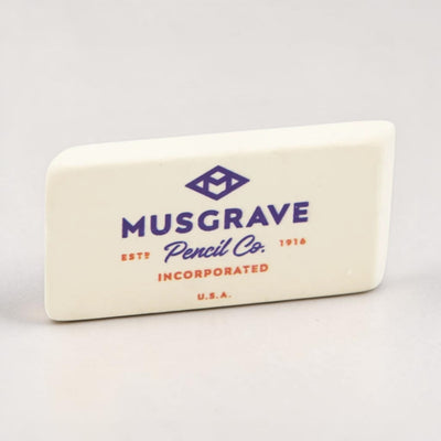 Goma de borrar. Blanca. Musgrave - Black Sheep Handmade