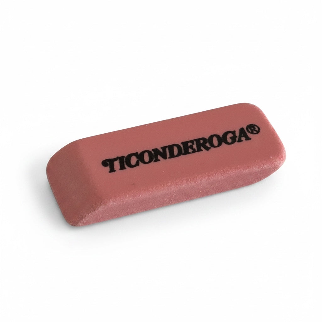 Goma de borrar Ticonderoga Premium. Borrado limpio y preciso. Dixon Ticonderoga - Black Sheep Handmade