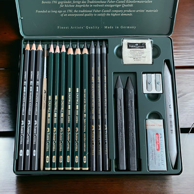 Estuche 19 piezas Pitt Grafito. Faber-Castell - Black Sheep Handmade