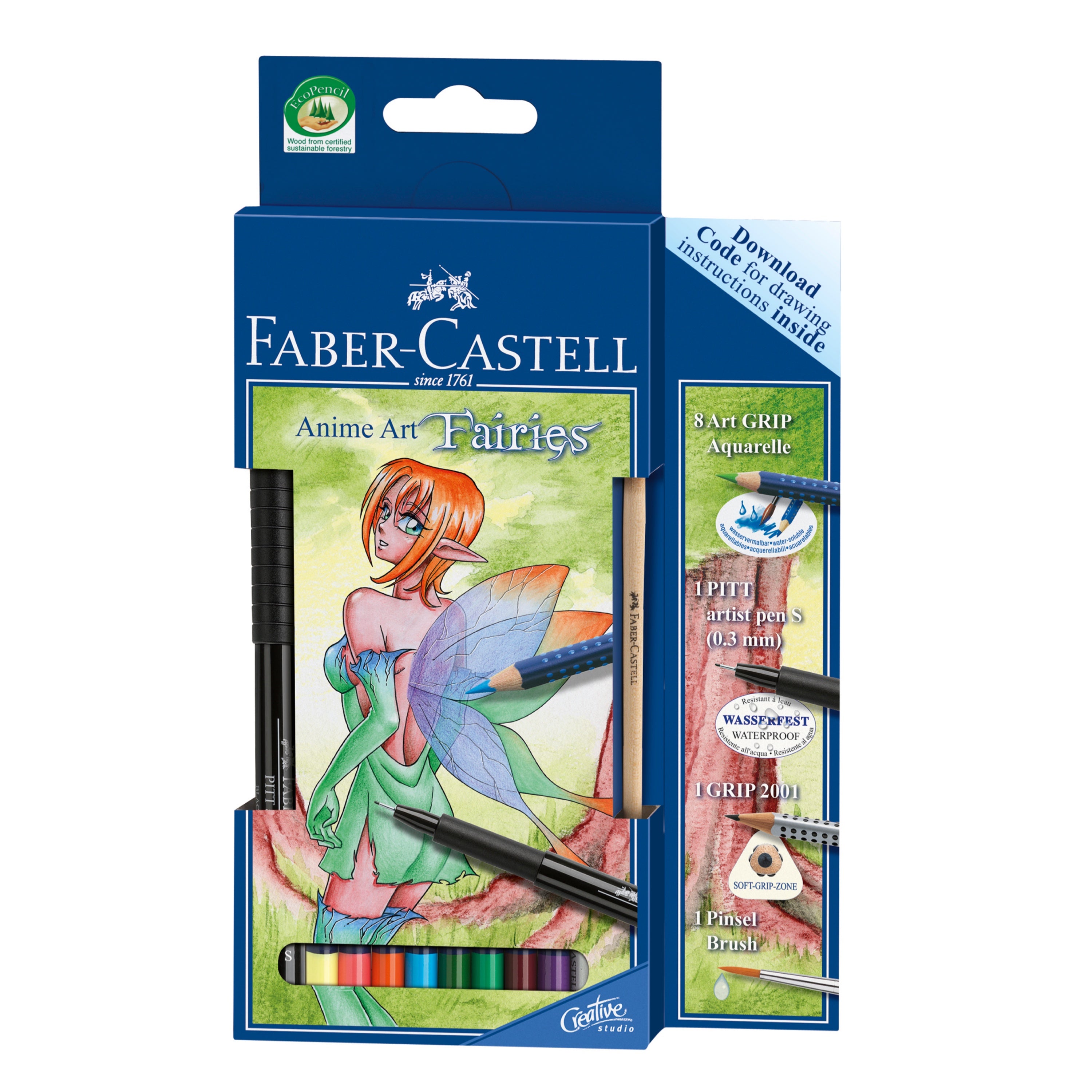 Estuche Lápices Art Grip Anime Hada. Faber-Castell