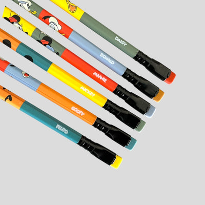 Set de 6 lápices Blackwing x Disney Mickey & Friends con Mickey, Minnie, Goofy, Pluto, Donald y Daisy