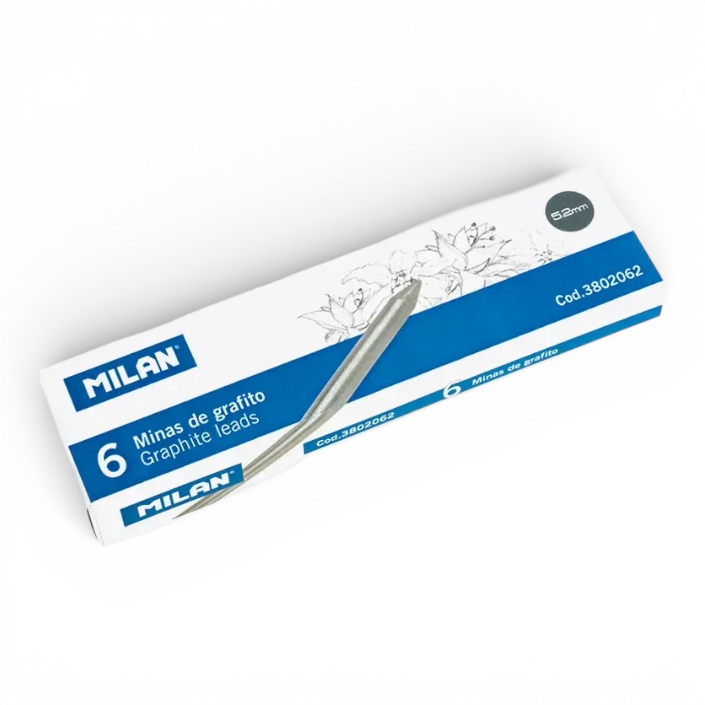 Minas Grafito 5,2 mm B. Caja 6 minas. Milan - Black Sheep Handmade