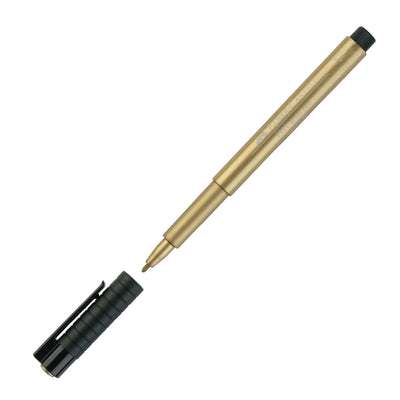 Rotulador Pitt Metallic, punta de fibra de 1,5mm. Oro. Faber-Castell - Black Sheep Handmade