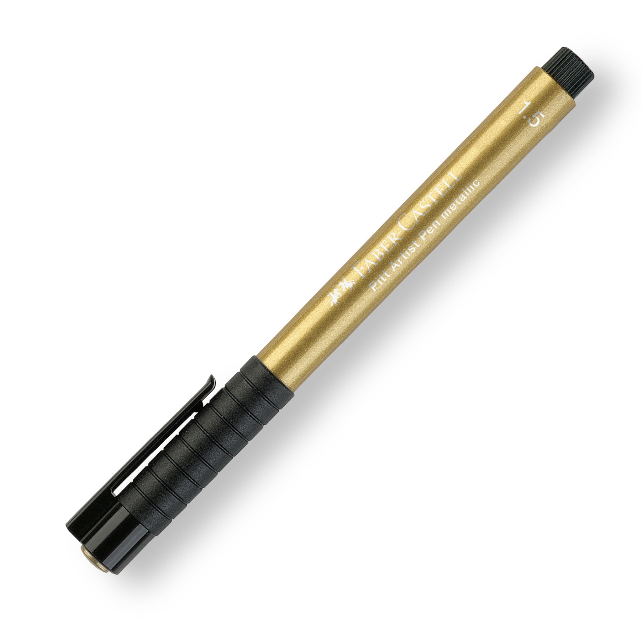 Rotulador Pitt Metallic, punta de fibra de 1,5mm. Oro. Faber-Castell