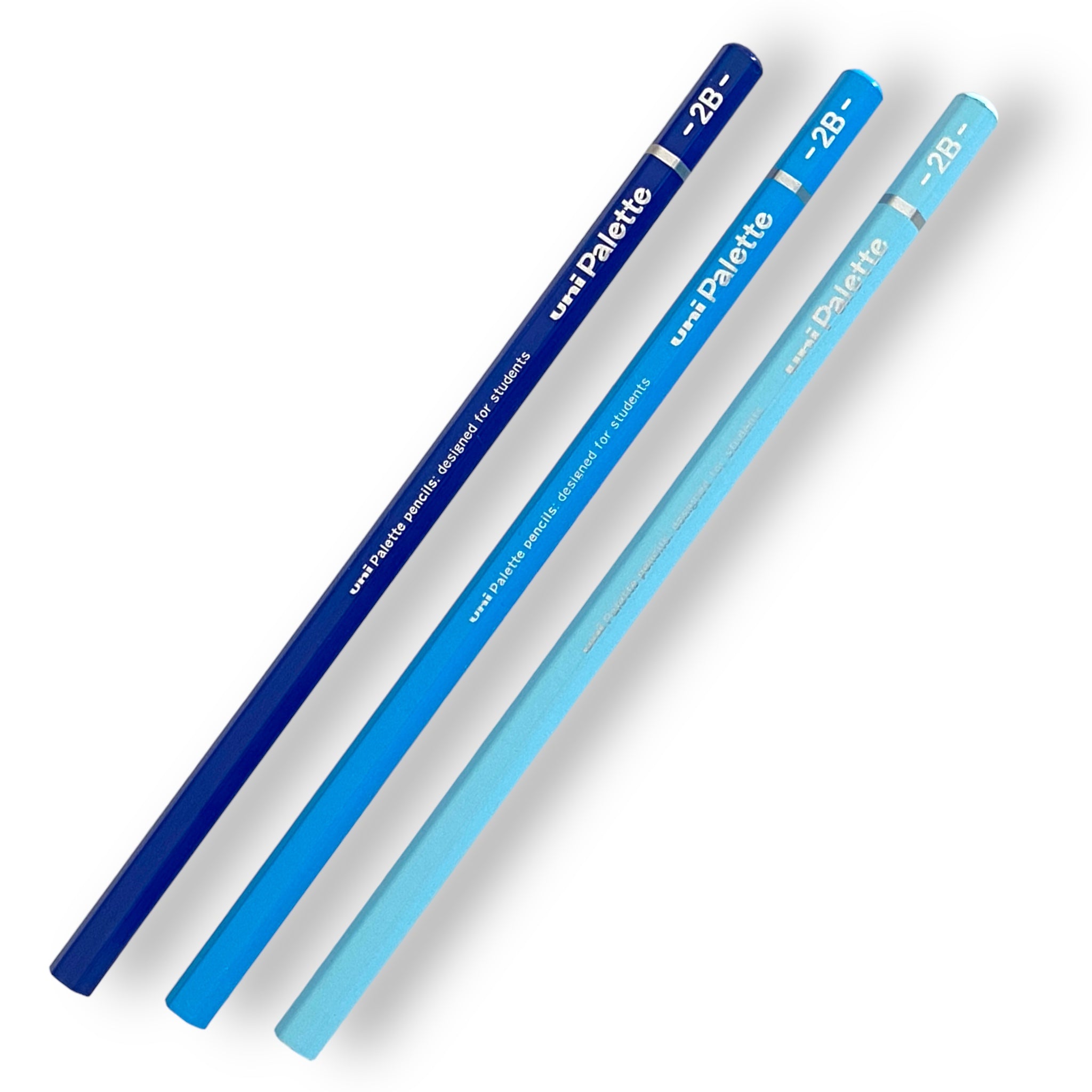 Set de 3 lápices Uni Star Palette Azul Pastel. 2B. Mitsubishi