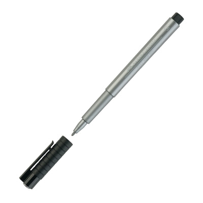 Rotulador Pitt Metallic, punta de fibra de 1,5mm. Plata. Faber-Castell - Black Sheep Handmade