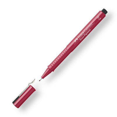 Rotulador Ecco Pigment 0,5 mm. Rojo. Faber-Castell - Black Sheep Handmade