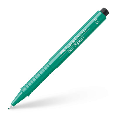 Rotulador Ecco Pigment 0,5 mm. Verde. Faber-Castell - Black Sheep Handmade