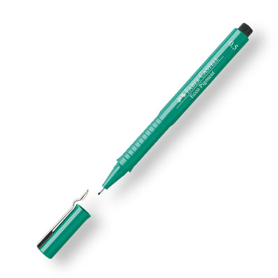 Rotulador Ecco Pigment 0,5 mm. Verde. Faber-Castell - Black Sheep Handmade