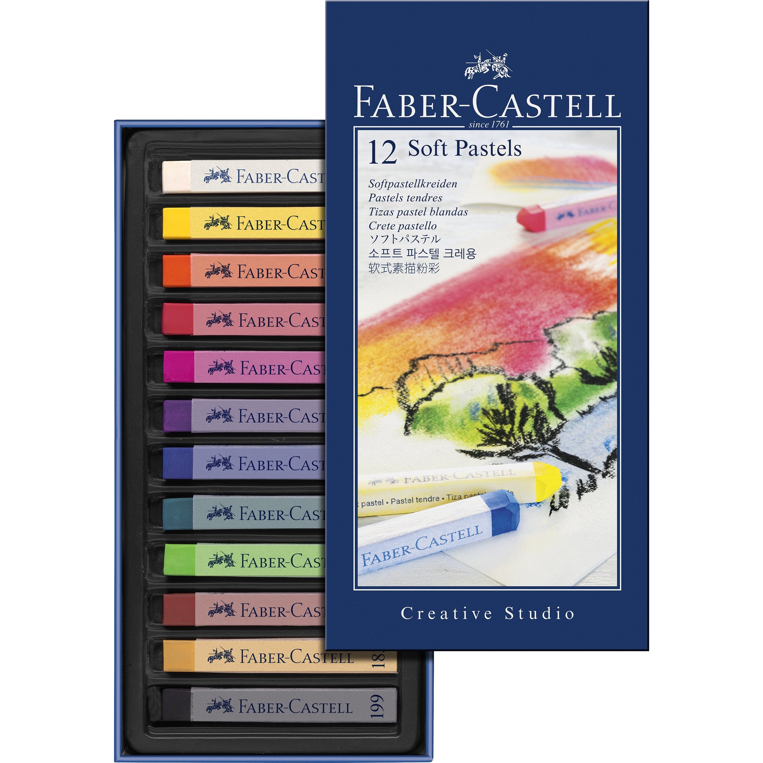 Caja 12 Pasteles Blandos. Faber-Castell - Black Sheep Handmade