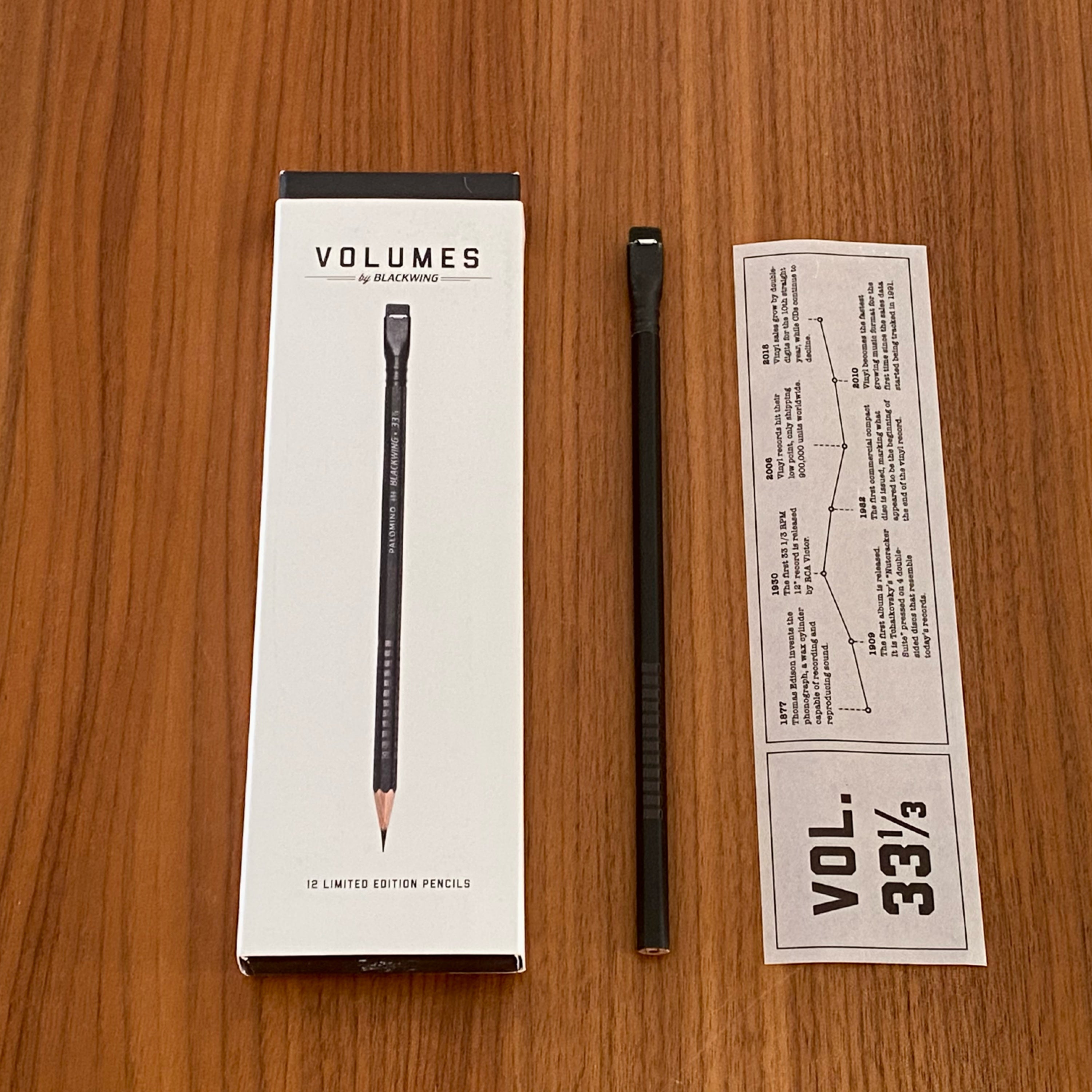 Lápiz Blackwing Volume 33 1/3 + caja original (1 lápiz) - Black Sheep Handmade