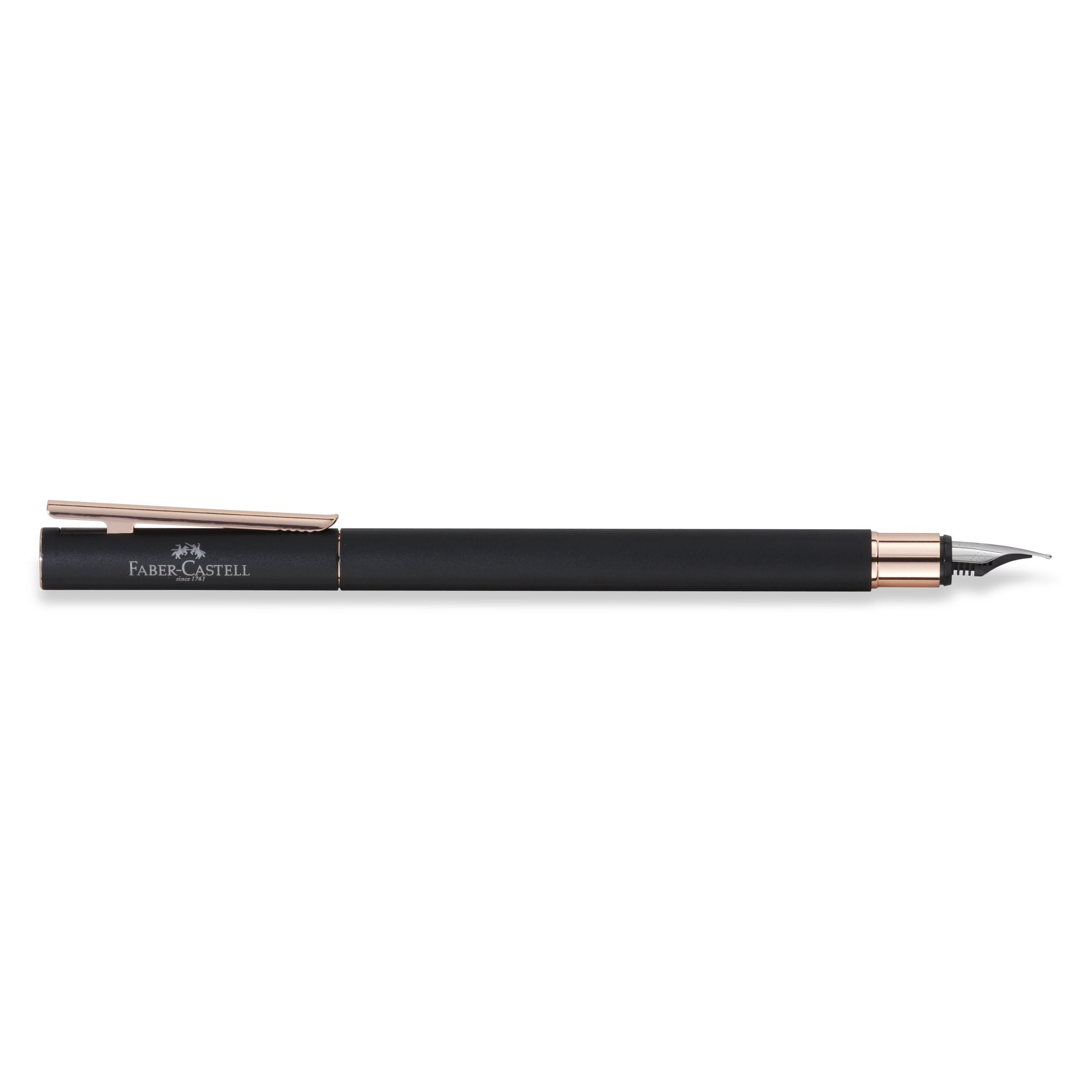 Pluma Neo Slim. Negro mate y oro rosa, M. Faber-Castell