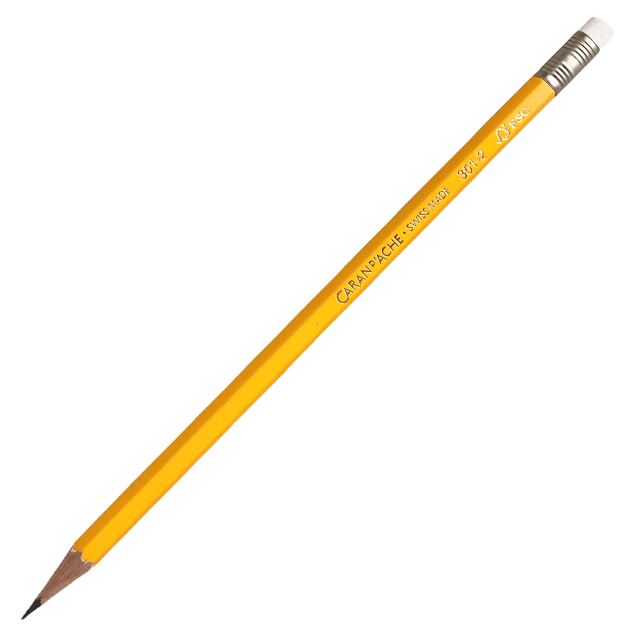 Lápiz Amarillo 351-2 HB. Caran D’Ache