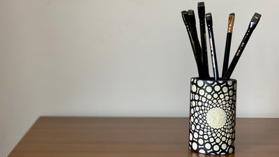 Pencil holder. Circles Collection. Black Sheep Handmade