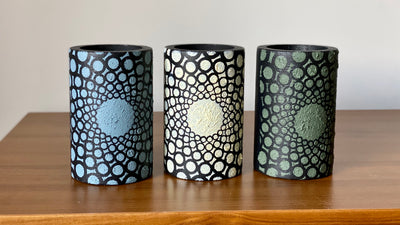 Pencil holder. Circles Collection. Black Sheep Handmade