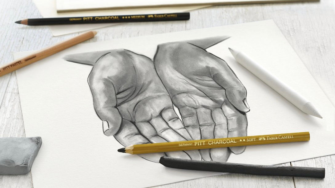 Juego de dibujo Creative Studio, carbón. Faber-Castell - Black Sheep Handmade