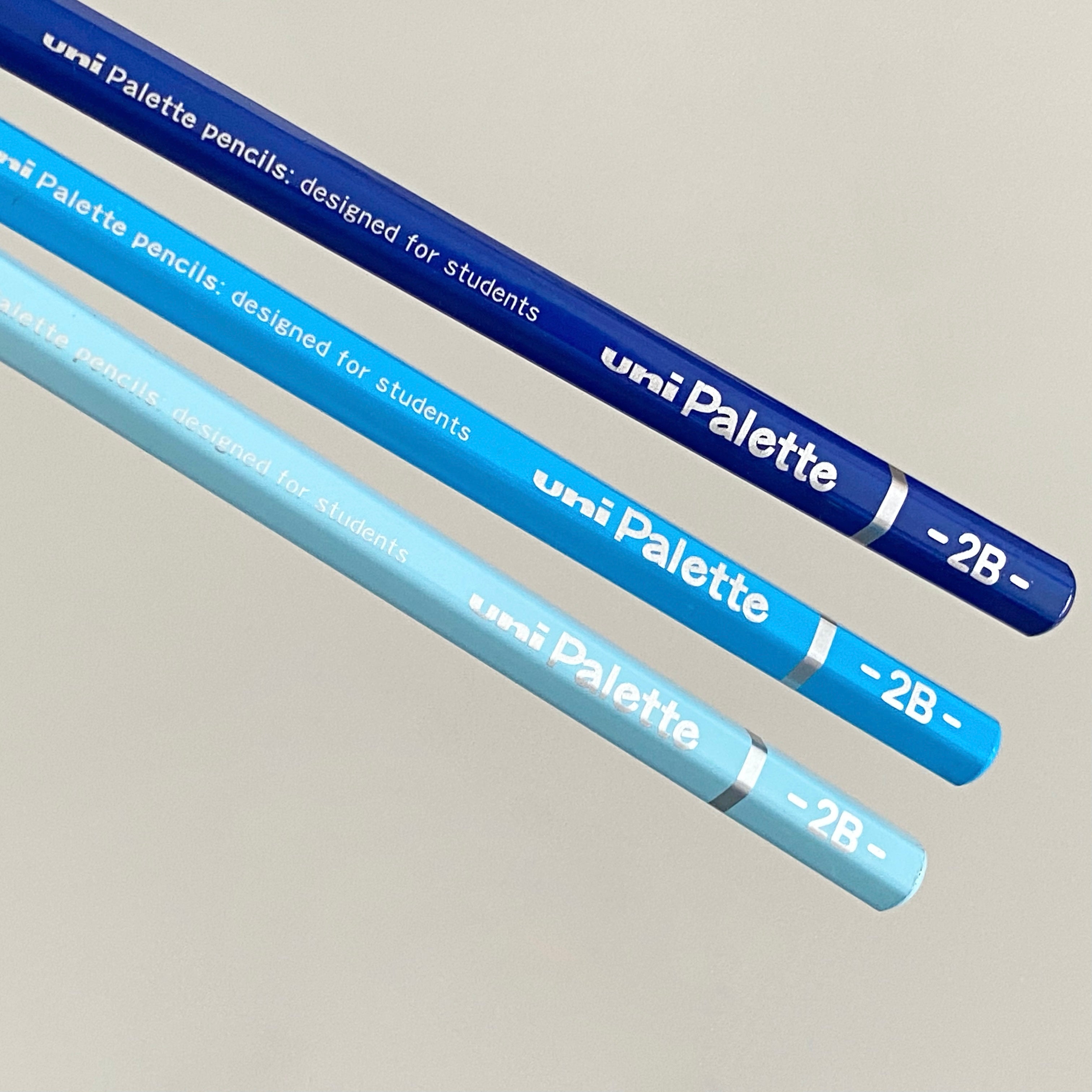 Set de 3 lápices Uni Star Palette Azul Pastel. 2B. Mitsubishi
