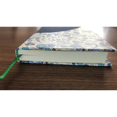 Cuaderno en papel Italiano & tela azul - Black Sheep Handmade