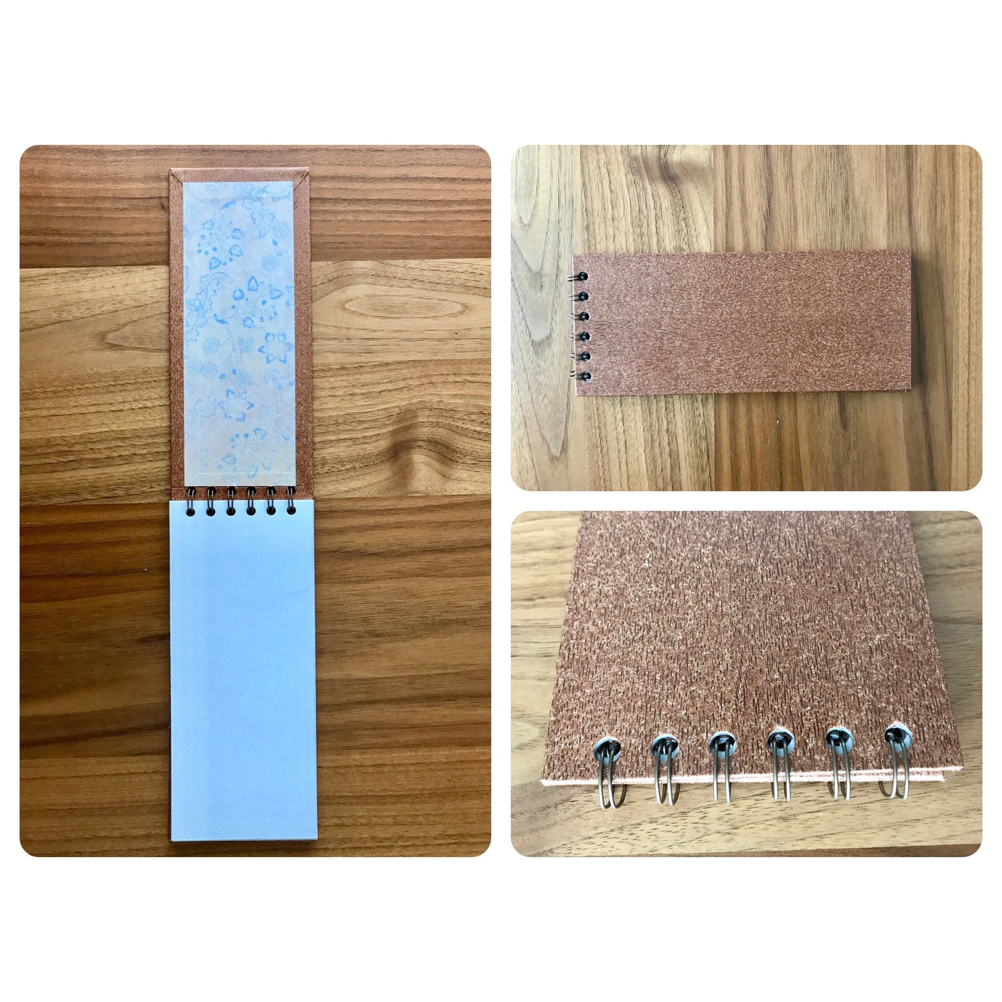Cuaderno en papel simil madera - Black Sheep Handmade