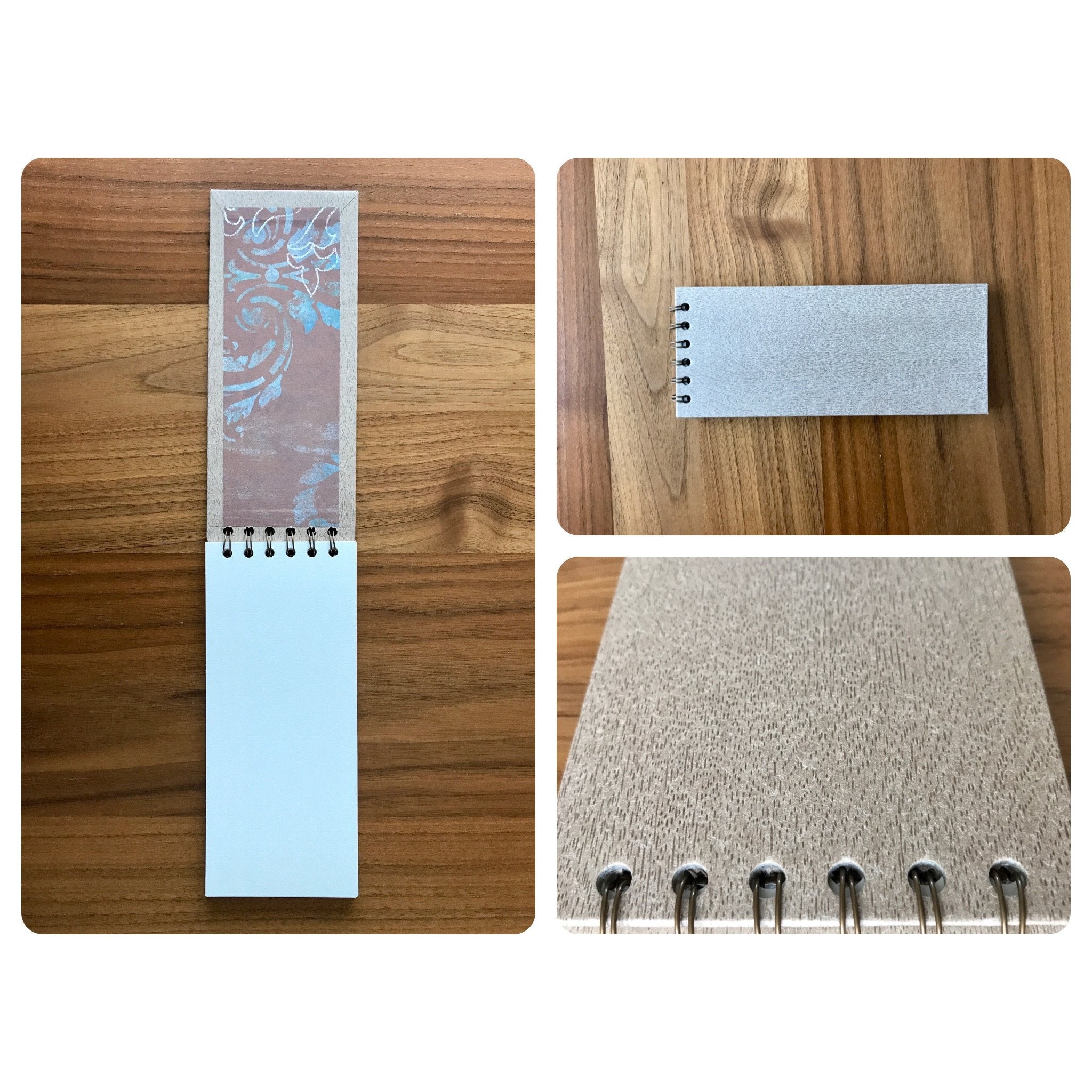 Cuaderno en papel simil madera - Black Sheep Handmade