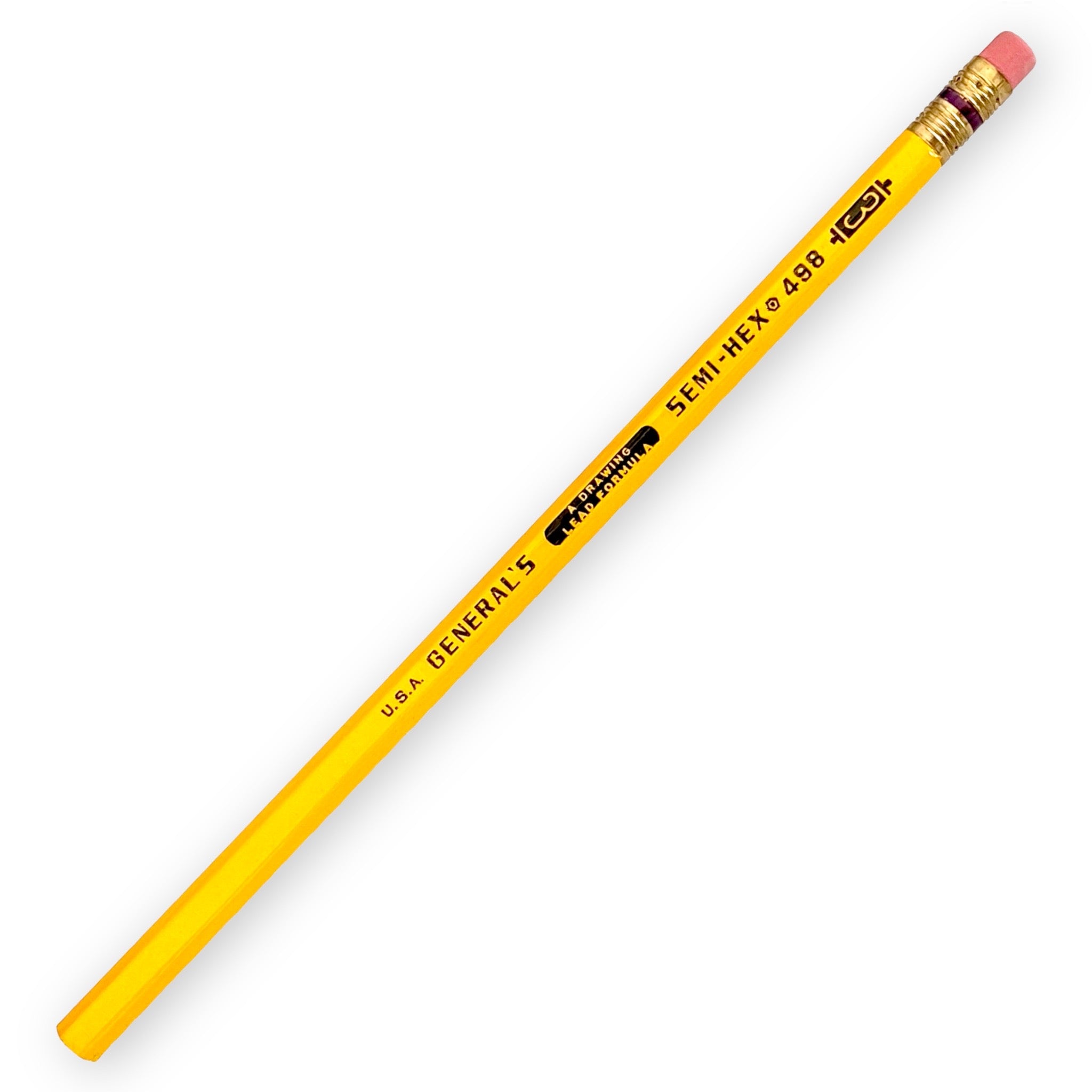 Lápiz Semi-Hex 498 N3. 1 Férula. Vintage. General Pencil Co.